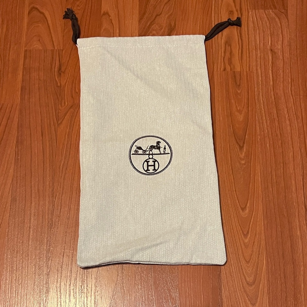 Authentic Hermès Beige Dust Bag with Logo